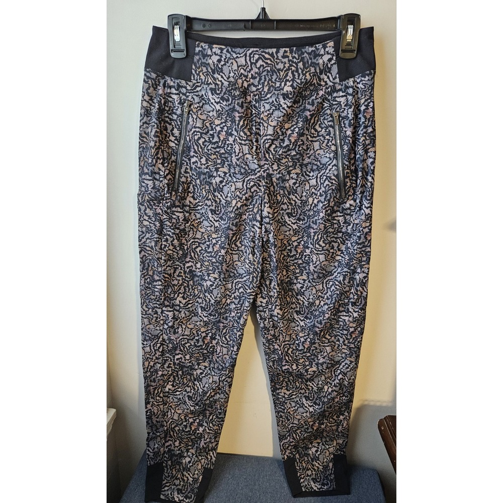 Athleta Black and Gray Abstract-Print Joggers
